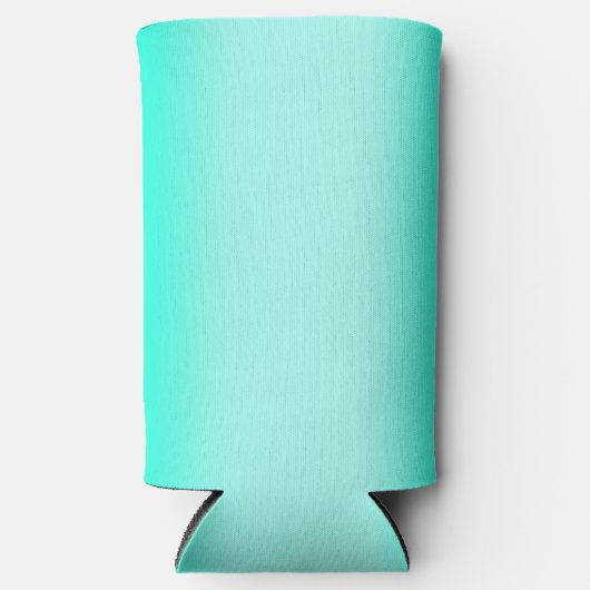 Moderne Eenvoudige groene Turquoise Verloopkleur Seltzer Blikjeskoeler (Voorkant)