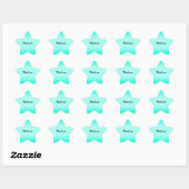 Moderne Eenvoudige groene Turquoise Verloopkleur Ster Sticker (Vel)