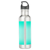 Moderne Eenvoudige groene Turquoise Verloopkleur Waterfles (Achterkant)