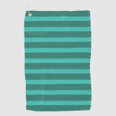 Moderne Eenvoudige Groene Twee Tone Stripe lijn Ge Golfhanddoek (Voorkant)