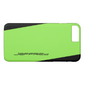 Moderne Eenvoudige Groene/Zwarte Streep Gepersonal Case-Mate iPhone Case (Achterkant (Horizontaal))