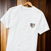 Moderne Eenvoudige Grunge Aangepaste Badge Huisdie T-shirt