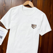 Moderne Eenvoudige Grunge Aangepaste Badge Huisdie T-shirt