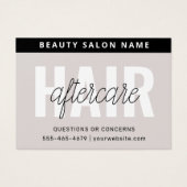 Moderne Eenvoudige haaruitgangen nazorg Kaart (Voorkant)