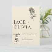 moderne eenvoudige Hand Getrokken bloem trend Trou Kaart (Staand voorkant)