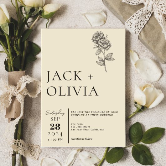 moderne eenvoudige Hand Getrokken bloem trend Trou Kaart