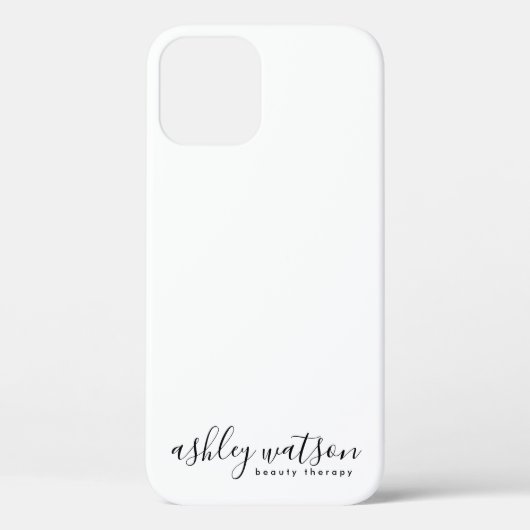 Moderne eenvoudige handgeschreven kalligrafie wit Case-Mate iPhone case (Achterkant)