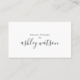Moderne eenvoudige handgeschreven kalligrafie wit klantenkaartje