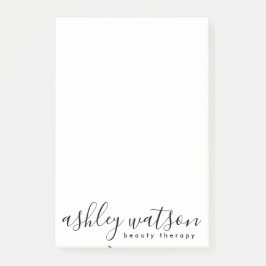 Moderne eenvoudige handgeschreven kalligrafie wit post-it® notes