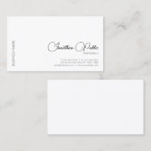 Moderne, eenvoudige handgeschreven professionele h visitekaartje (Voorkant / Achterkant)