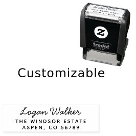 Moderne Eenvoudige Handgeschreven Retouradres Zelfinktende Stempel
