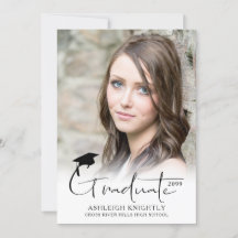 Moderne Eenvoudige handgeschreven script Afstudere