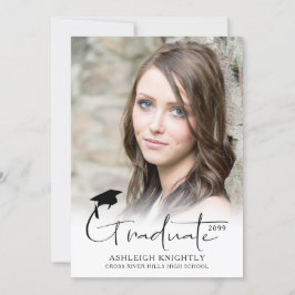 Moderne Eenvoudige handgeschreven script Afstudere Aankondiging