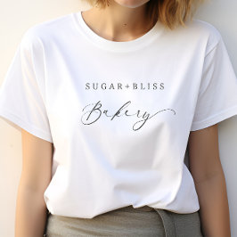 Moderne Eenvoudige Handgeschreven Script Bakkerij T-shirt