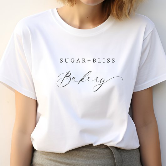 Moderne Eenvoudige Handgeschreven Script Bakkerij T-shirt