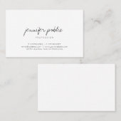 Moderne Eenvoudige handgeschreven script Sjabloon Visitekaartje (Voorkant / Achterkant)