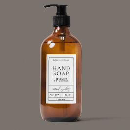 Moderne eenvoudige handzeep Body Wash waterdicht l Voedselcontainer Etiket