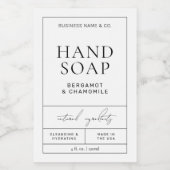 Moderne eenvoudige handzeep Body Wash waterdicht l Voedselcontainer Etiket (Enkel label)