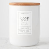 Moderne eenvoudige handzeep Body Wash waterdicht l Voedselcontainer Etiket (Voorkant)
