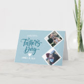 Moderne Eenvoudige Happy Vaderdag Custom Kaart (Voorkant)