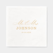 Moderne eenvoudige heer en mevrouw. folie servetten (Voorkant)