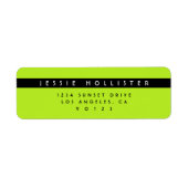 Moderne eenvoudige, heldere, groene retournering etiket (Voorkant)