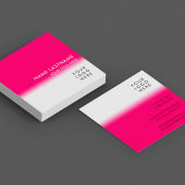 Moderne, eenvoudige, heldere, roze Logo wit Vierkante Visitekaartje