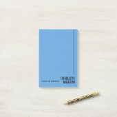 Moderne Eenvoudige Hemelblauwe Minimalistische Eig Post-it® Notes (Op bureau)