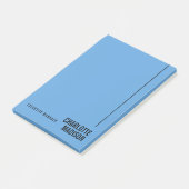 Moderne Eenvoudige Hemelblauwe Minimalistische Eig Post-it® Notes (Schuin)