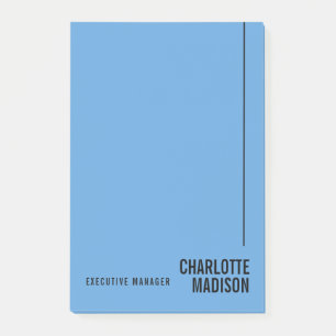 Moderne Eenvoudige Hemelblauwe Minimalistische Eig Post-it® Notes