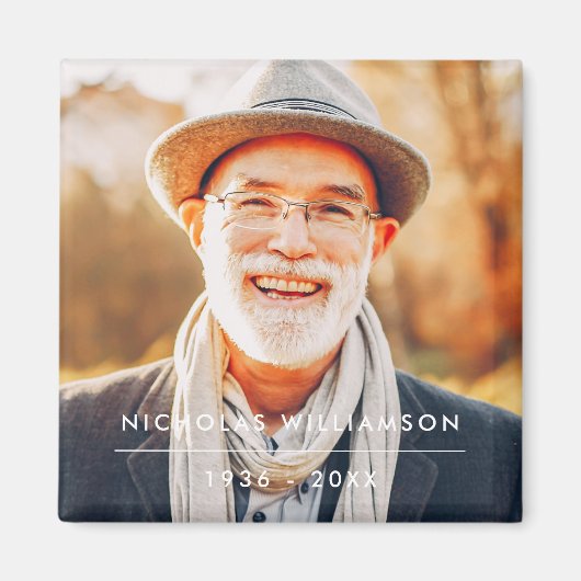 Moderne Eenvoudige herinnering Aangepaste foto Magneet (Voorkant)