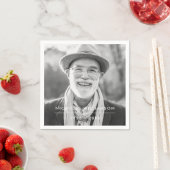 Moderne Eenvoudige herinnering Aangepaste foto Servet (Insitu)