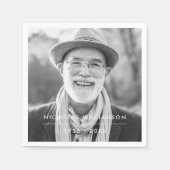 Moderne Eenvoudige herinnering Aangepaste foto Servet (Voorkant)