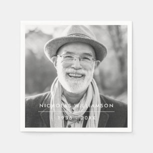 Moderne Eenvoudige herinnering Aangepaste foto Servet