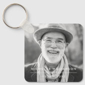 Moderne Eenvoudige herinnering Aangepaste foto Sleutelhanger (Voorkant)