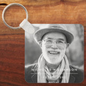 Moderne Eenvoudige herinnering Aangepaste foto Sleutelhanger (Voorkant)