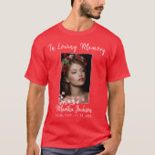 Moderne Eenvoudige herinnering Aangepaste foto T-shirt (Voorkant)