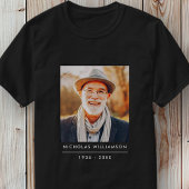 Moderne Eenvoudige herinnering Aangepaste foto T-shirt