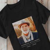Moderne Eenvoudige herinnering Aangepaste foto T-shirt