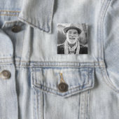 Moderne Eenvoudige herinnering Aangepaste foto Vierkante Button 5,1 Cm (In situ)