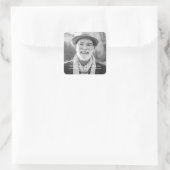 Moderne Eenvoudige herinnering Aangepaste foto Vierkante Sticker (Tas)