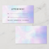 Moderne eenvoudige holografische afspraakkaart visitekaartje (Voorkant / Achterkant)