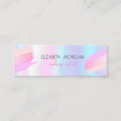 Moderne Eenvoudige holografische, Folie penseelstr Mini Visitekaartje (Voorkant)