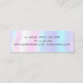 Moderne Eenvoudige holografische, Folie penseelstr Mini Visitekaartje (Achterkant)