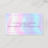 Moderne, eenvoudige holografische Lijst Visitekaartje (Achterkant)