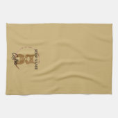 Moderne Eenvoudige Hond Cafe koffie Theewinkel Theedoek (Horizontaal)