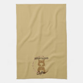 Moderne Eenvoudige Hond Cafe koffie Theewinkel Theedoek (Verticaal)