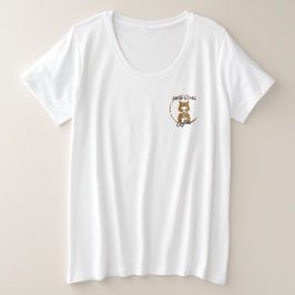 Moderne Eenvoudige Hond Cafe Koffiewinkel Grote Maat T-shirt