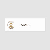 Moderne Eenvoudige Hond Cafe Koffiewinkel Naamplaatje (Voorkant)