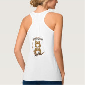 Moderne Eenvoudige Hond Cafe Koffiewinkel Tanktop (Achterkant)